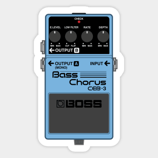 Boss CEB-3 Bass Chorus Guitar Effect Pedal Sticker